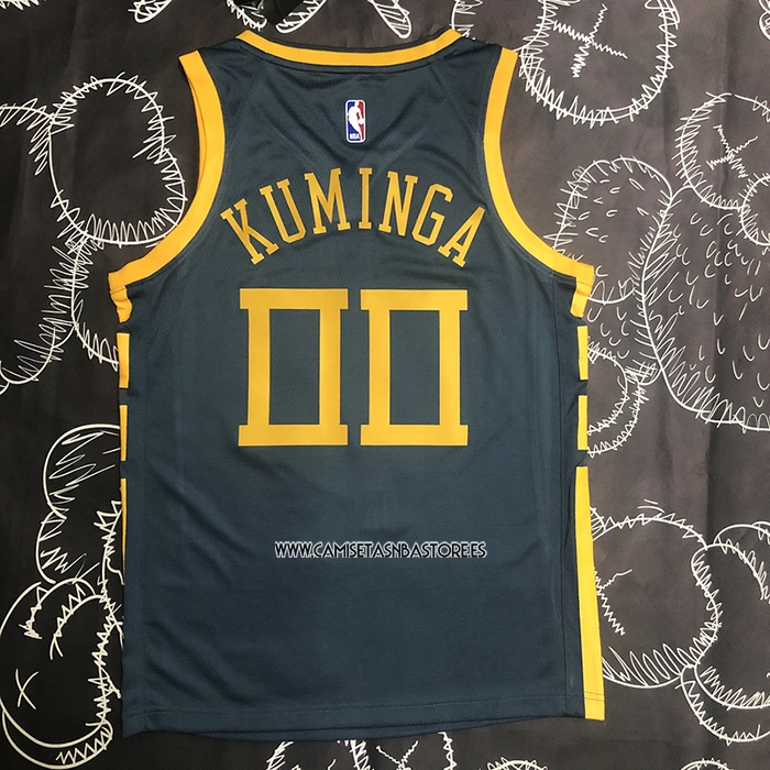 Jonathan Kuminga NO 00 Camiseta Golden State Warriors Ciudad 2018-19 Azul